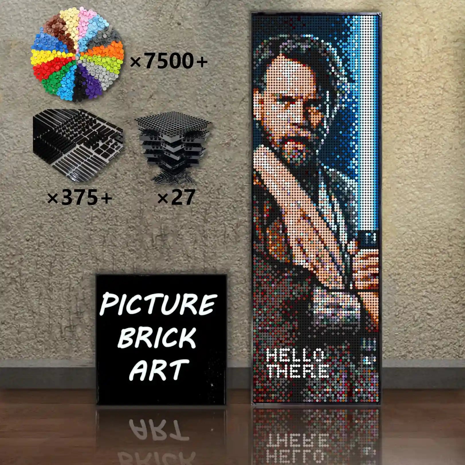 LEGO Mosaic Obi-Wan Kenobi 48×144 - Main Image