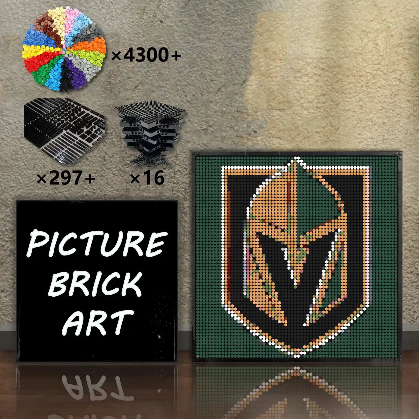 LEGO-Mosaic-Vegas-Golden-Knights-64x64