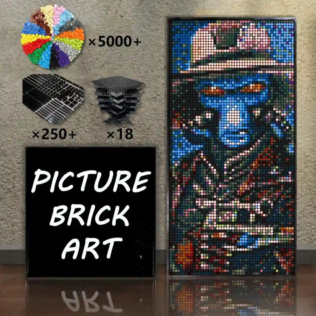 LEGO Mosaic Wall Art Cad Bane Portrait Custom Picture 48x96