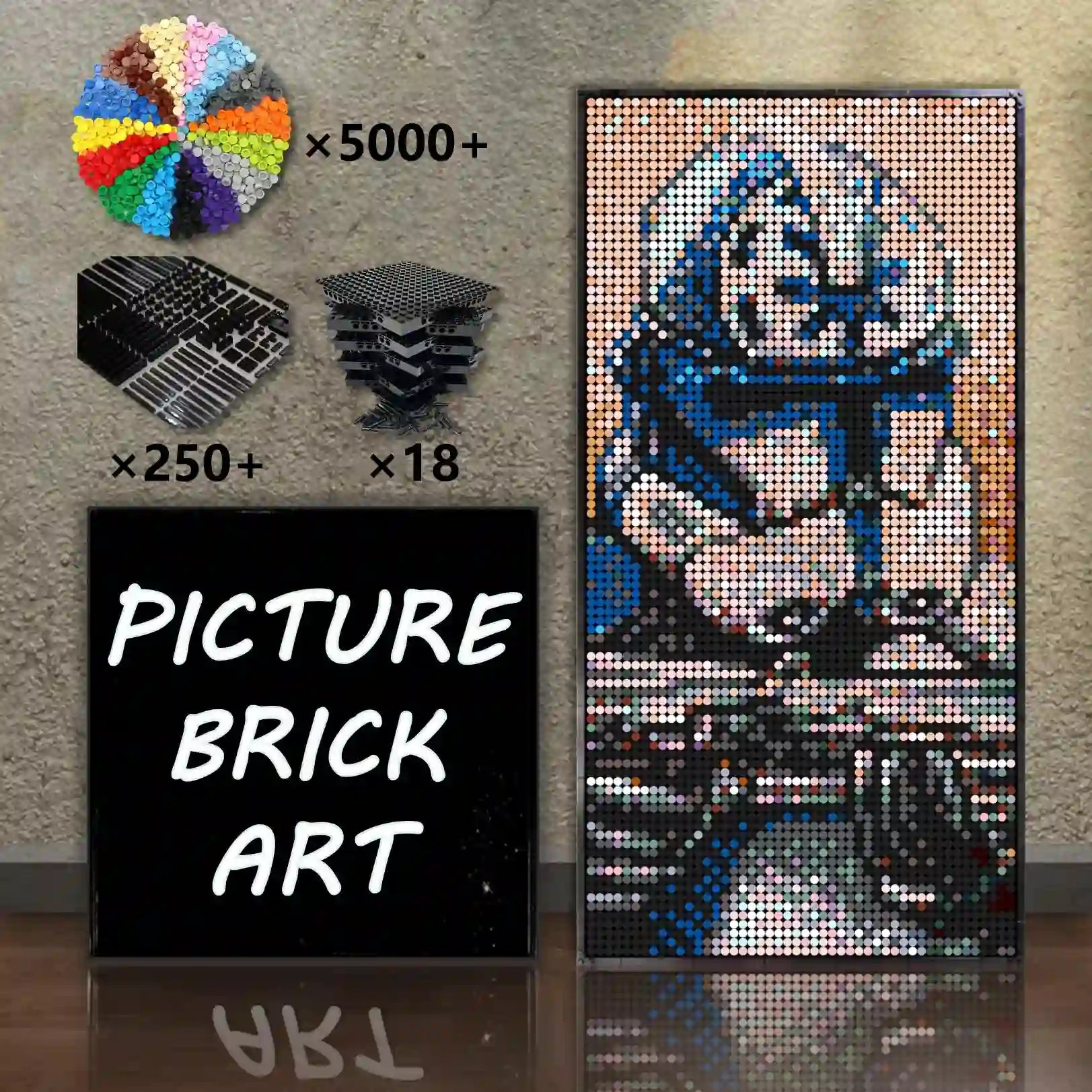 LEGO Mosaic Wall Art Clone Trooper Jesse Pixel Art 48x96