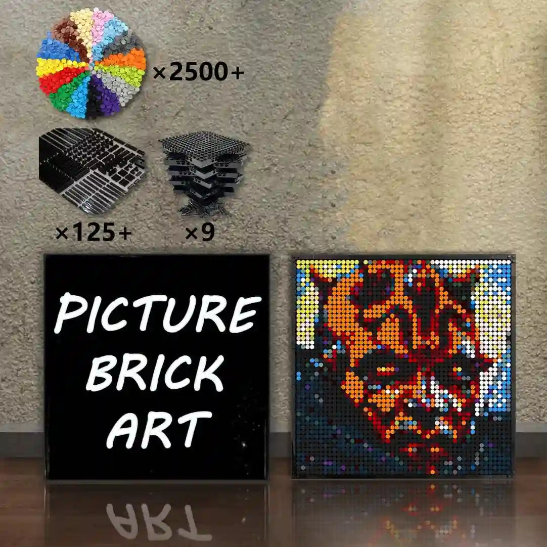 LEGO Mosaic Wall Art Darth Maul Portrait Custom Picture 48x48