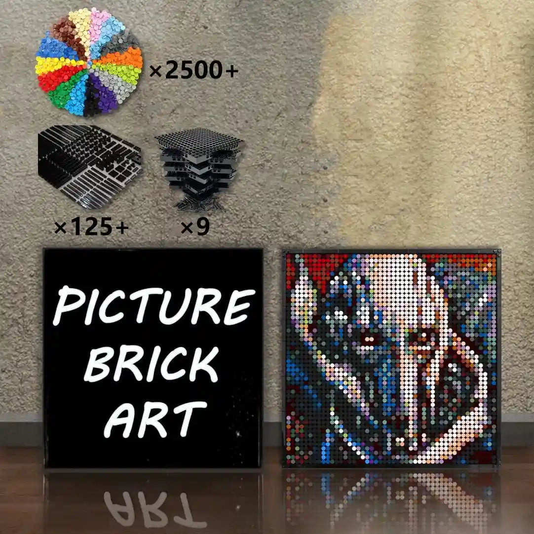 LEGO Mosaic Wall Art-General Grievous Portrait Custom Picture-48x48 LEGO Mosaic Wall Art-General Grievous Portrait Custom Picture-48x48