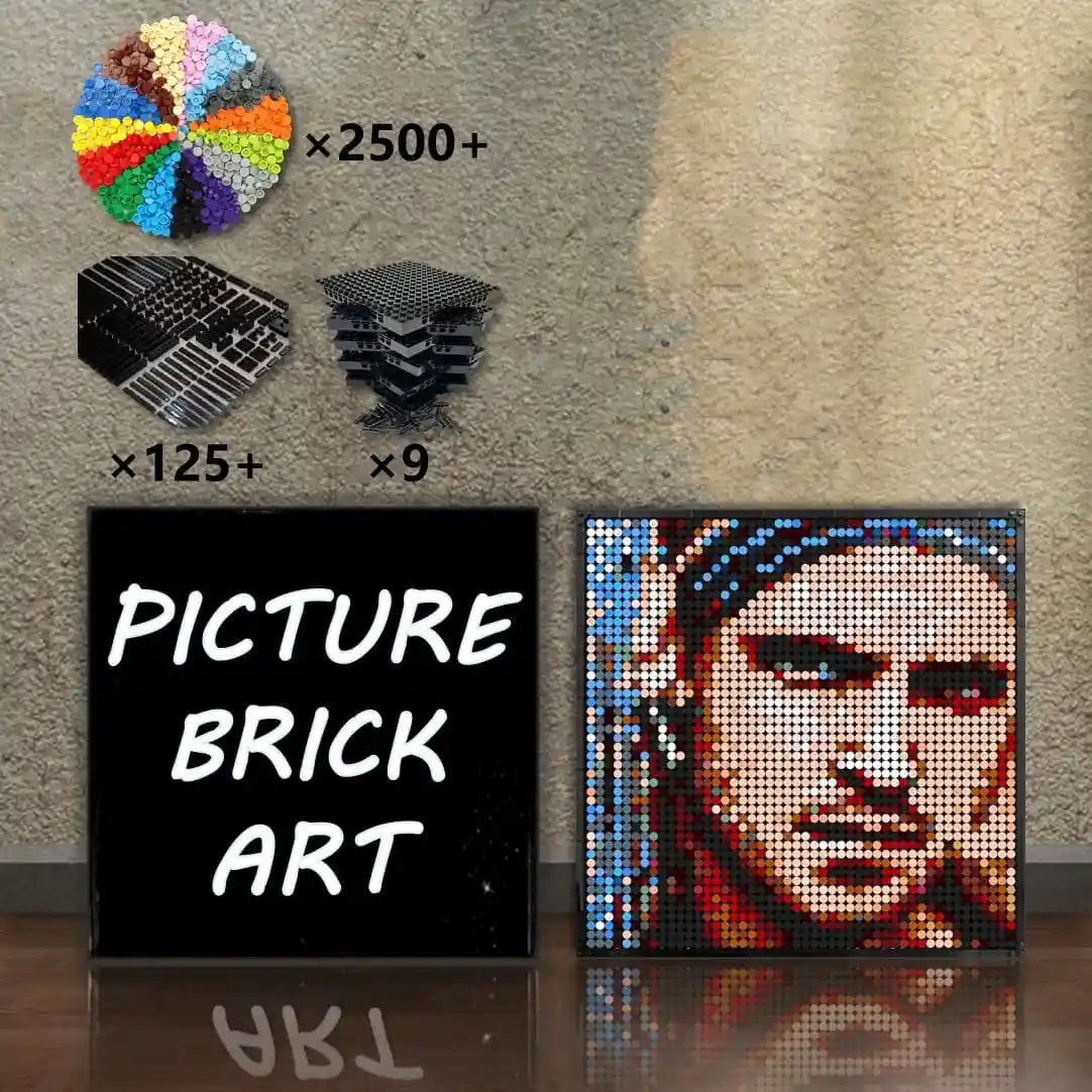 LEGO Mosaic Wall Art Jesse Bruce Pinkma Portrait Custom Picture 48x48