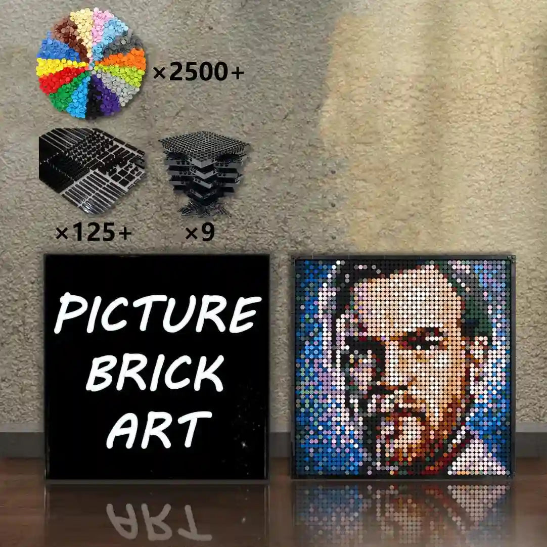    LEGO-Mosaic-Wall-Art-Obiwan-Kenobi-Portrait-Custom-Picture-48x48