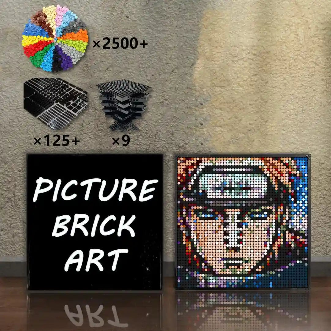 LEGO Mosaic Wall Art Pein Portrait Custom Picture 48x48