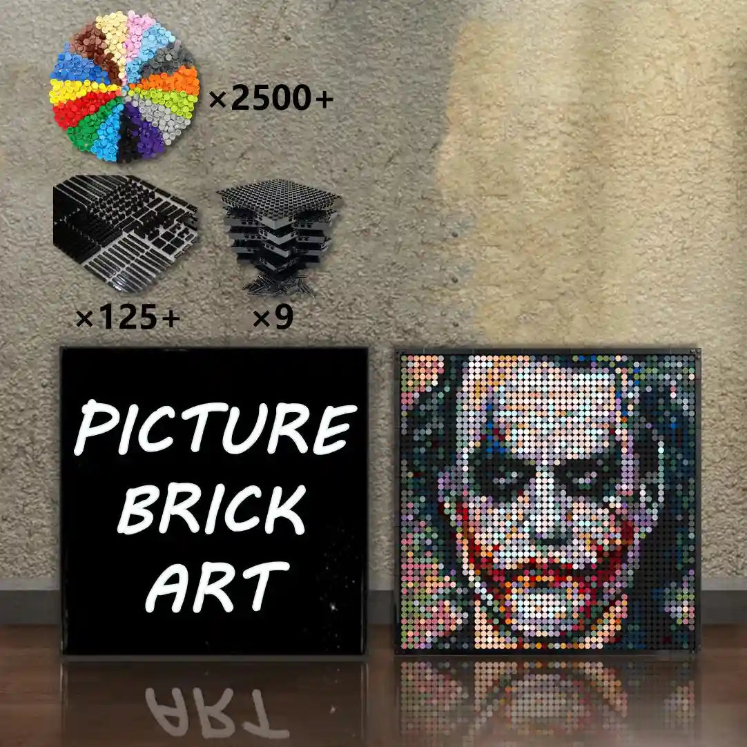 LEGO Mosaic Wall Art The Joker 2 Pixel Art 48x48