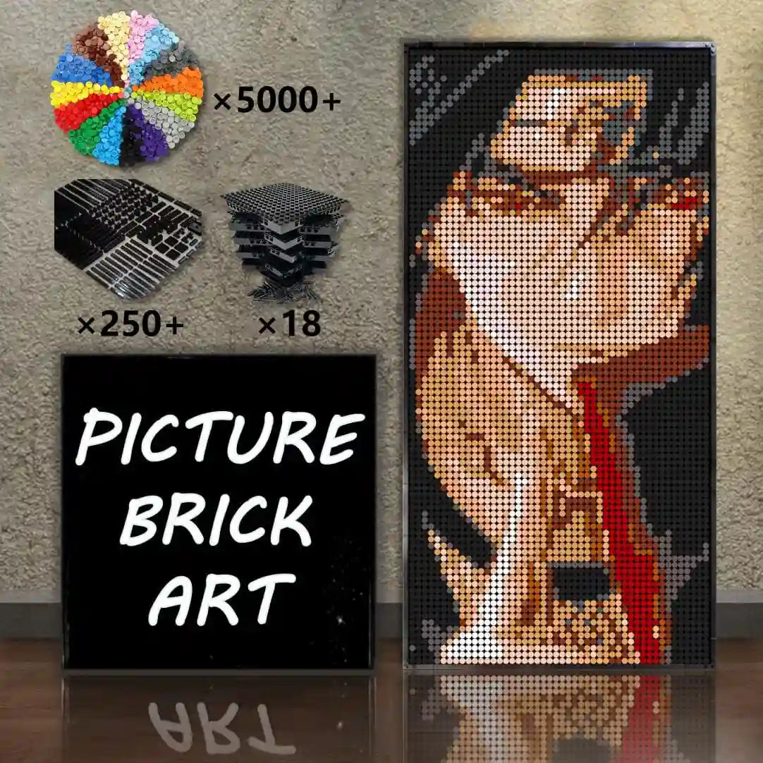 Demon Slayer Pixel Art, Building Blocks Bricks, Decoration Paintings