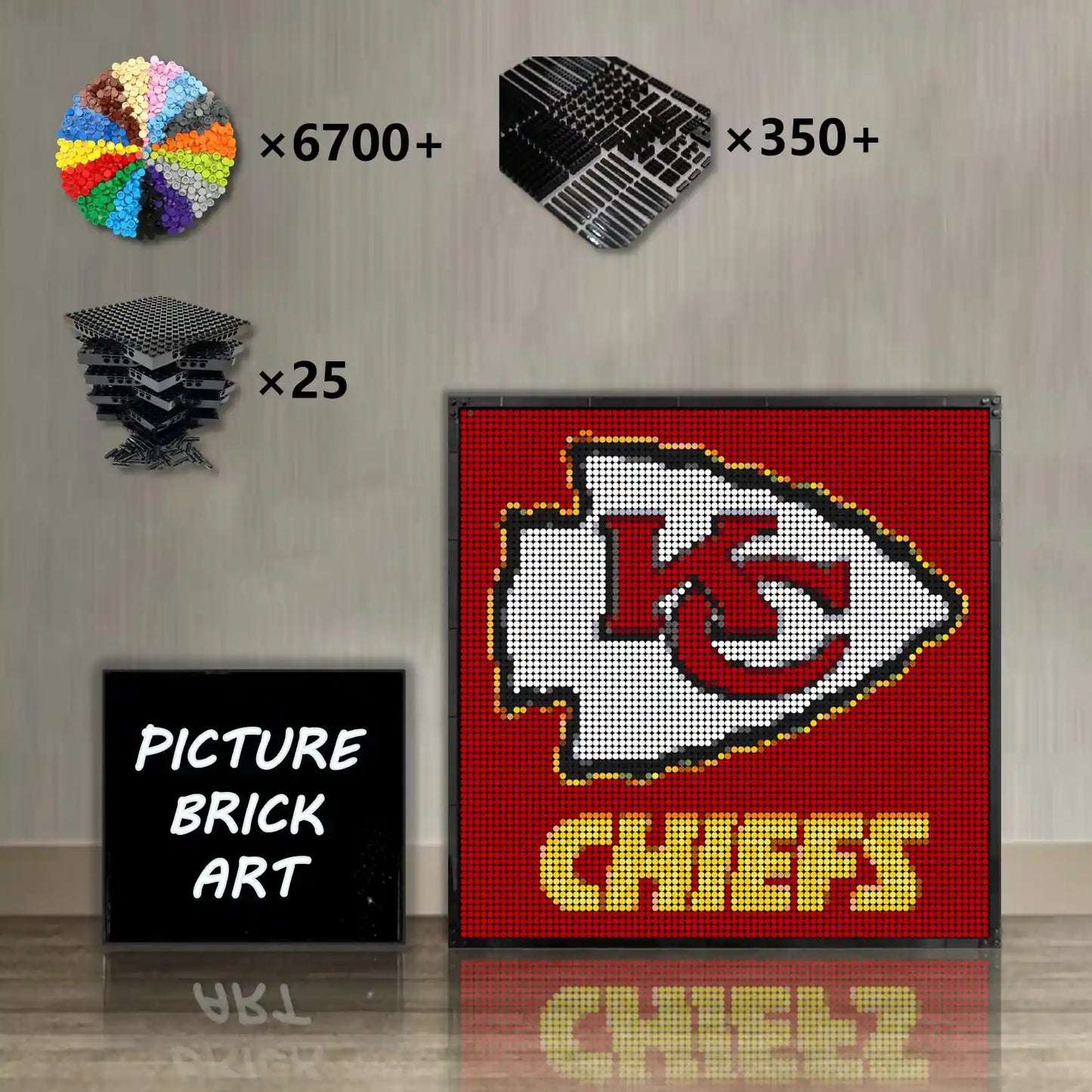 LEGO Mosaic Kansas City Chiefs Logo 80×80