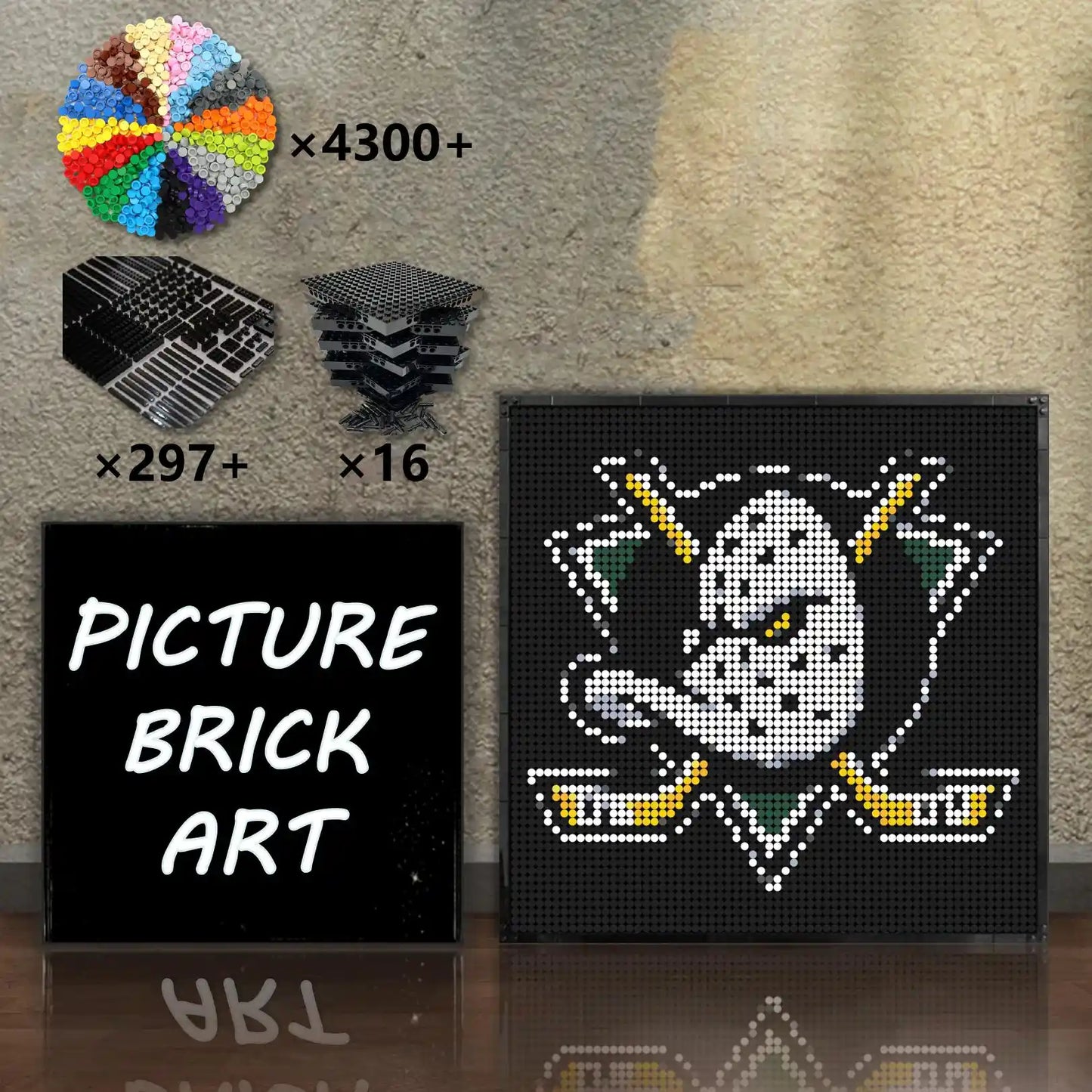 LEGO-Mosaic-Anaheim-Ducks-64x64