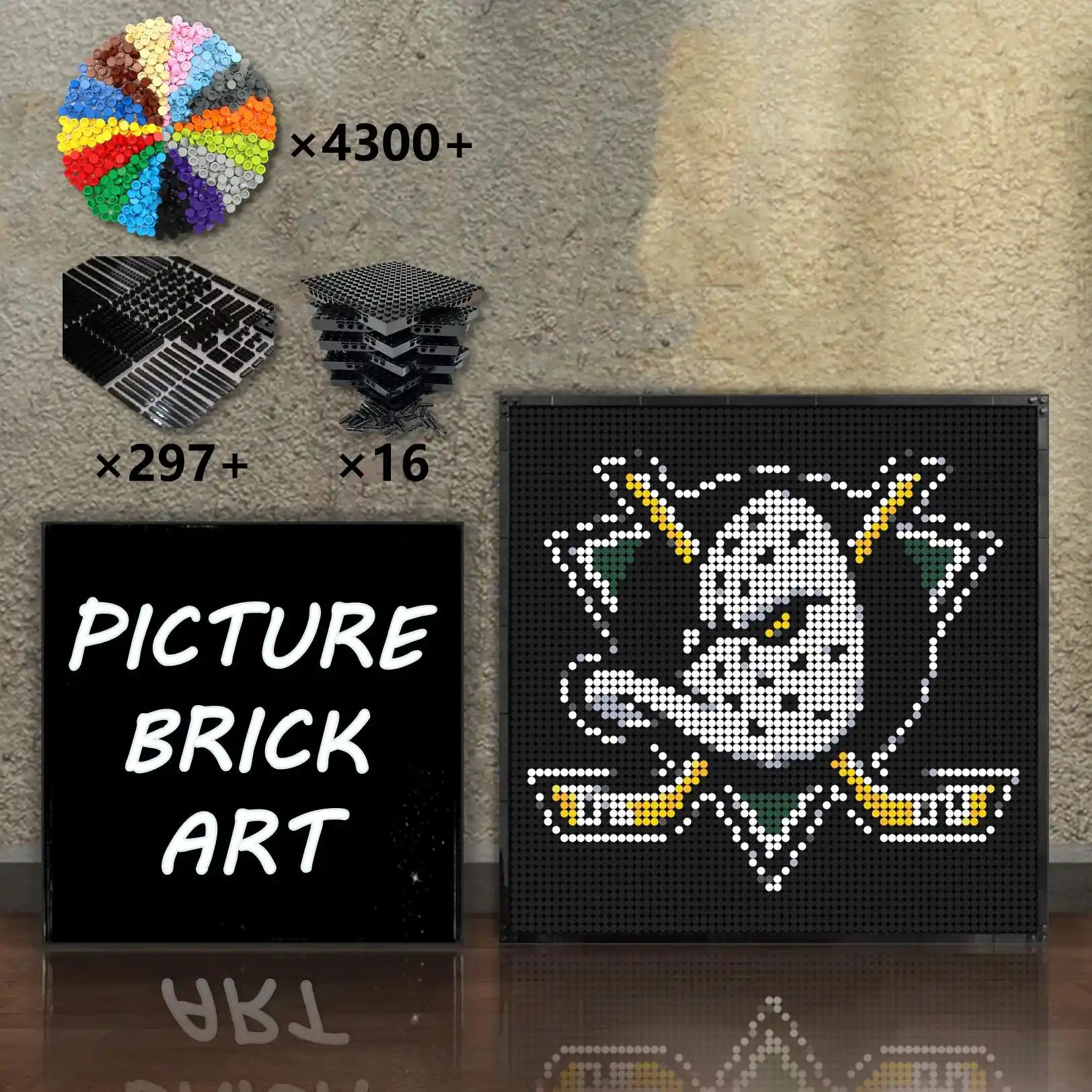 LEGO-Mosaic-Anaheim-Ducks-64x64