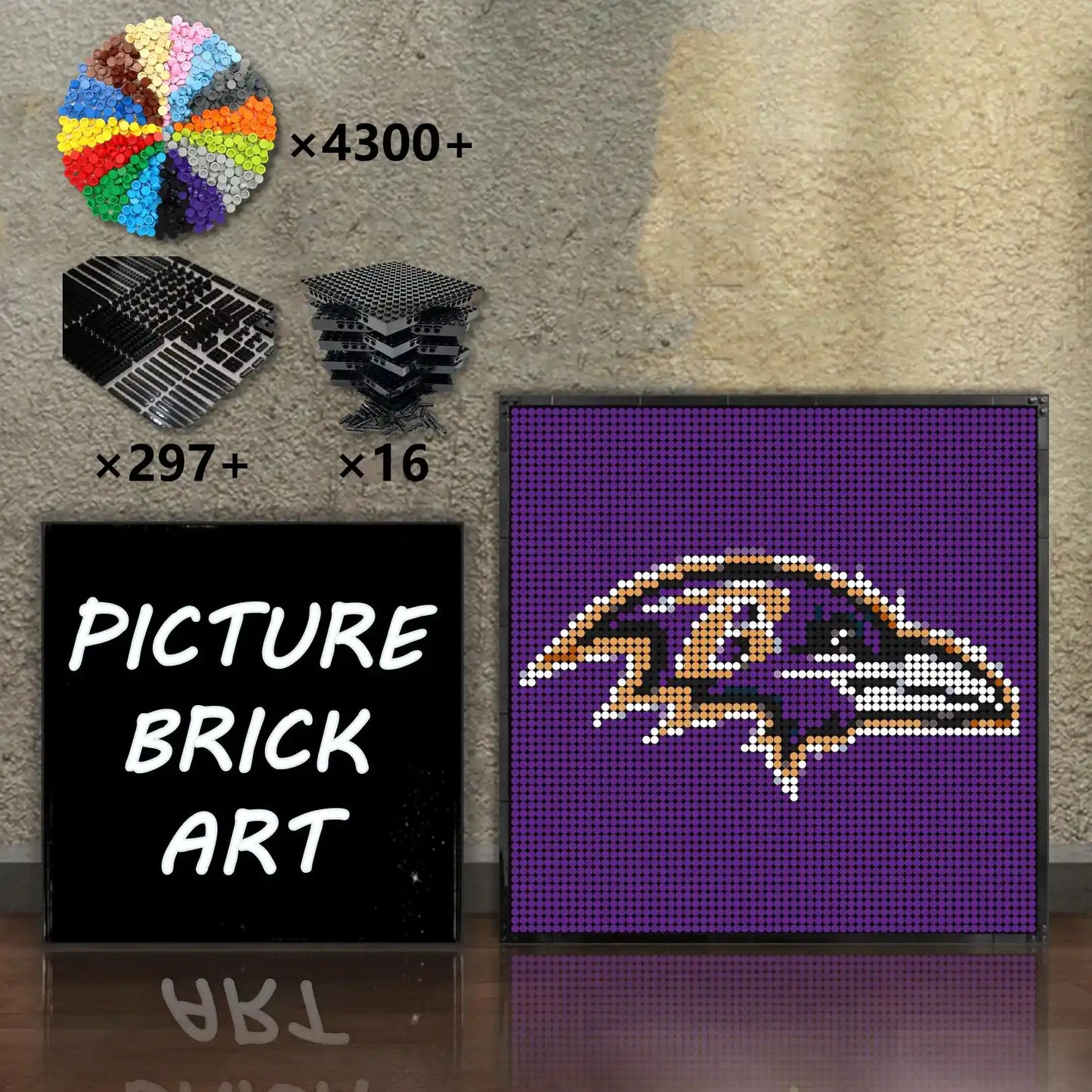 LEGO-Mosaic-Baltimore-Ravens-64x64