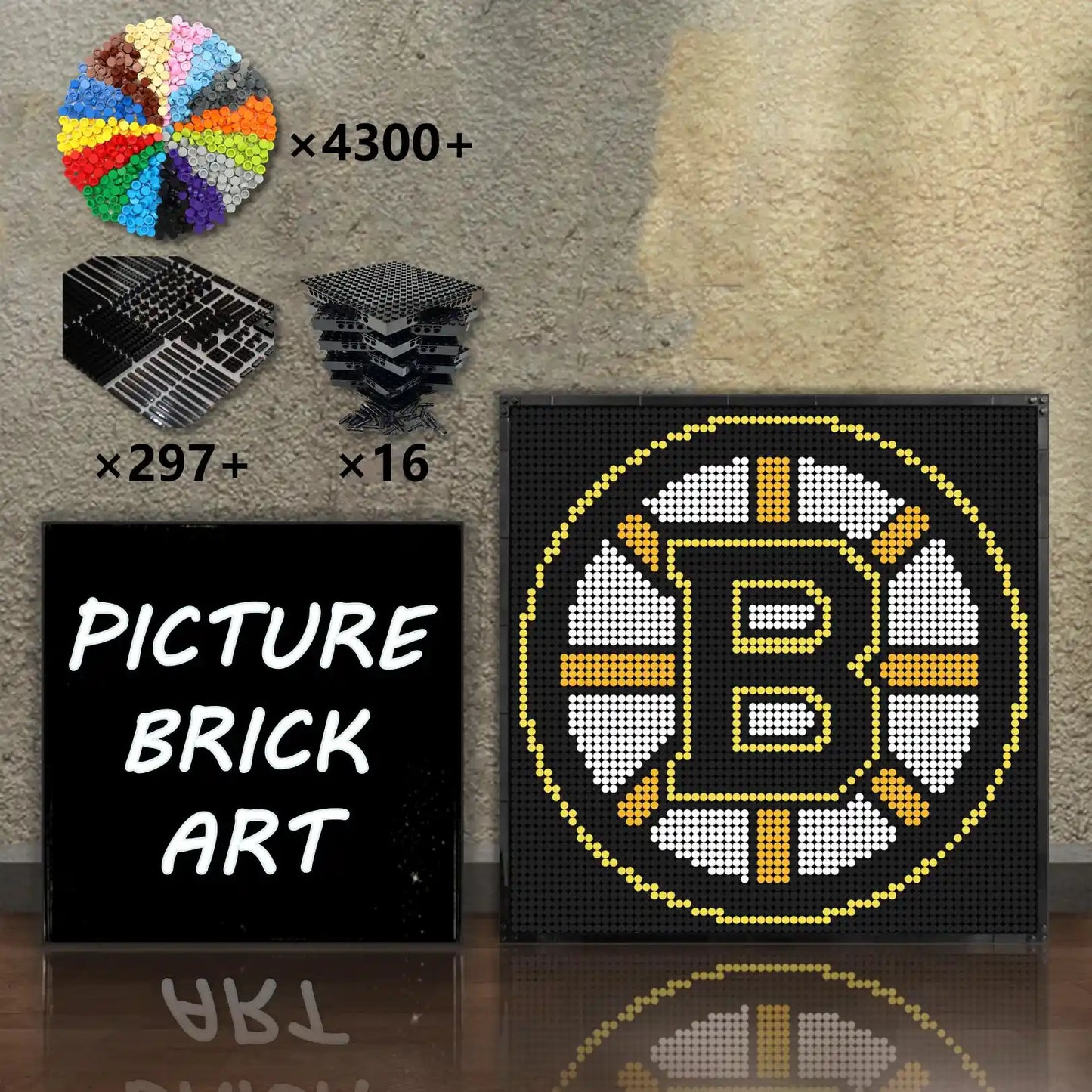 LEGO-Mosaic-Boston-Bruins-64x64