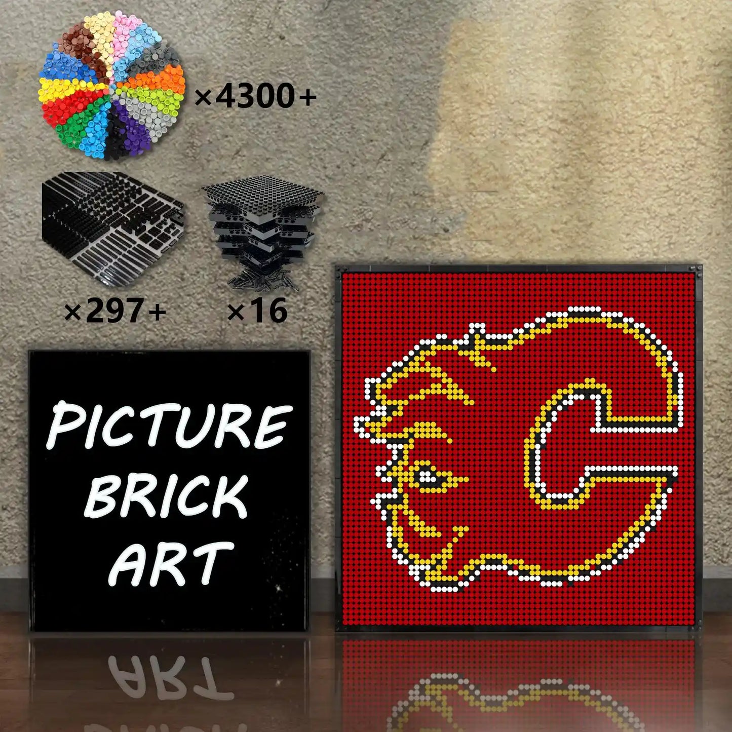 LEGO-Mosaic-Calgary-Flames-64x64