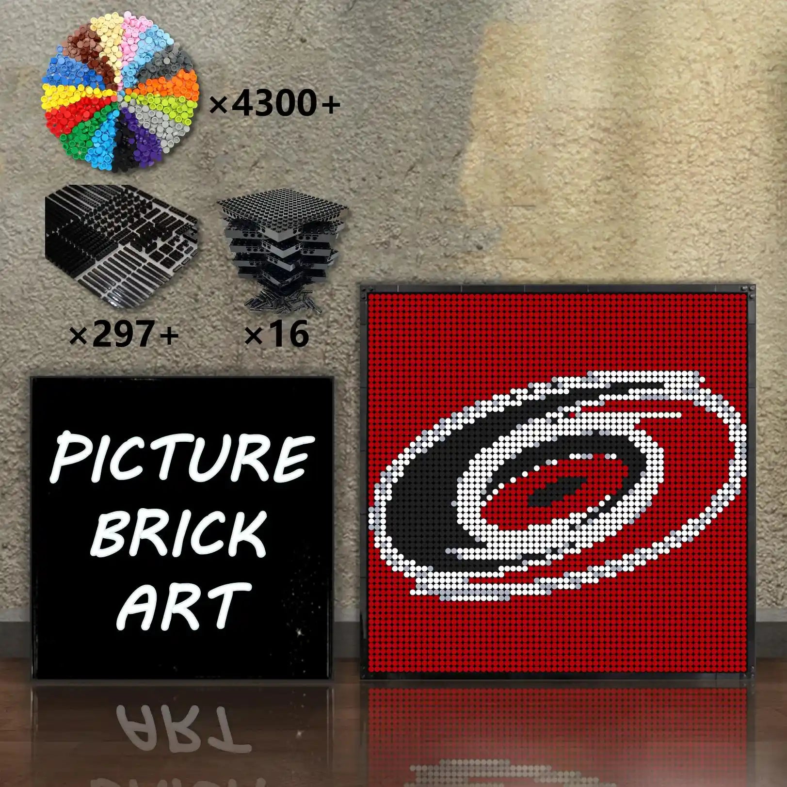 LEGO-Mosaic-Carolina-Hurricanes-64x64