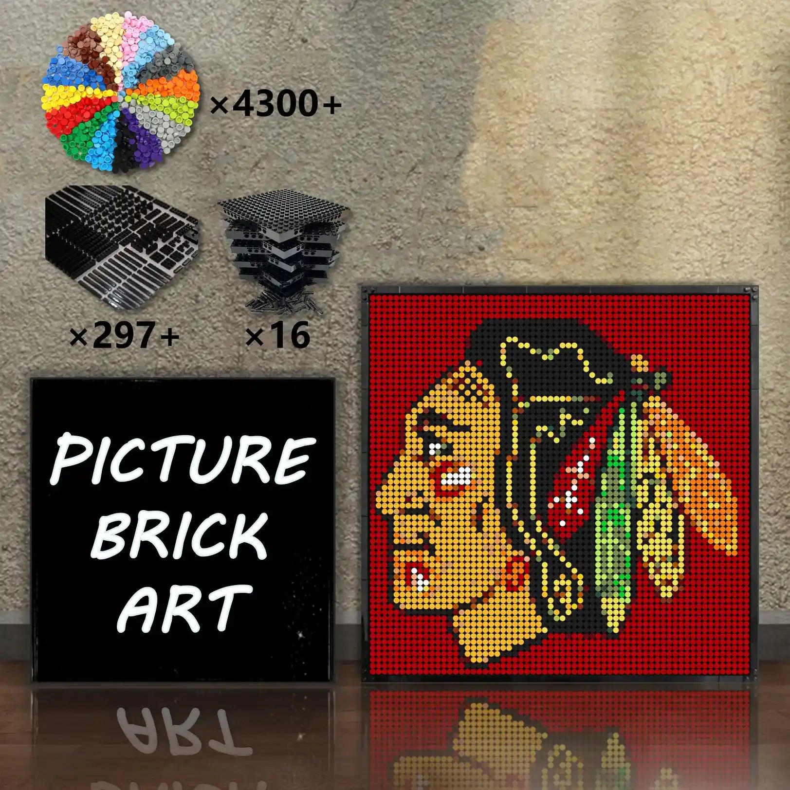 LEGO-Mosaic-Chicago-Blackhawks-64x64