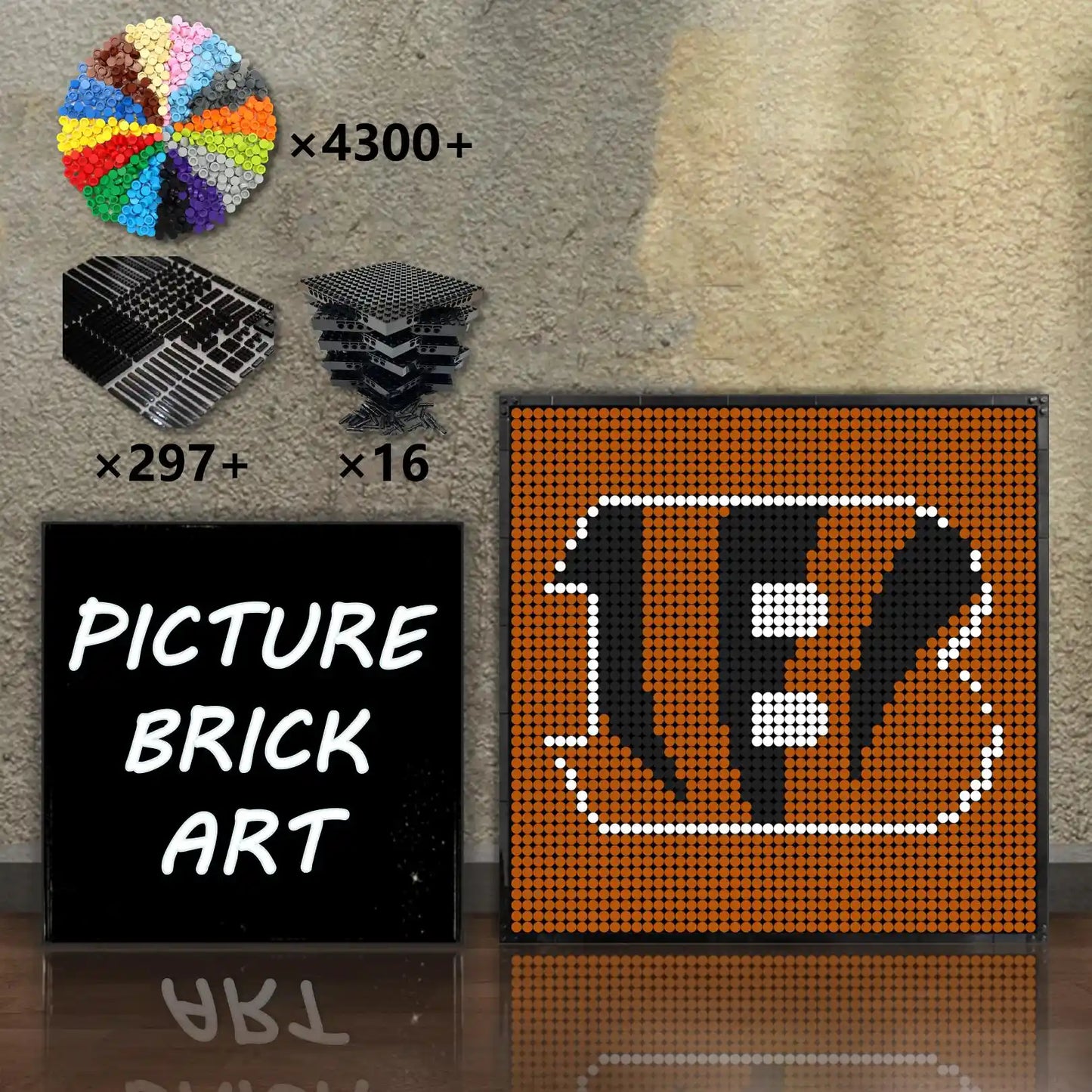 LEGO-Mosaic-Cincinnati-Bengals-64x64