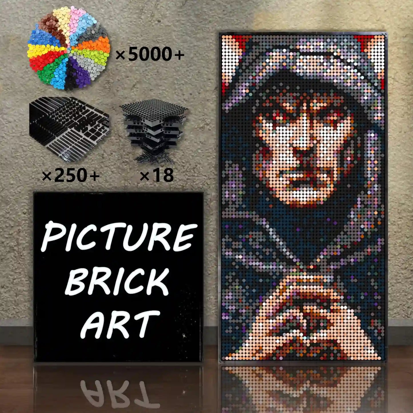 LEGO Mosaic Wall Art-Darth Banes Pixel Art-48x96