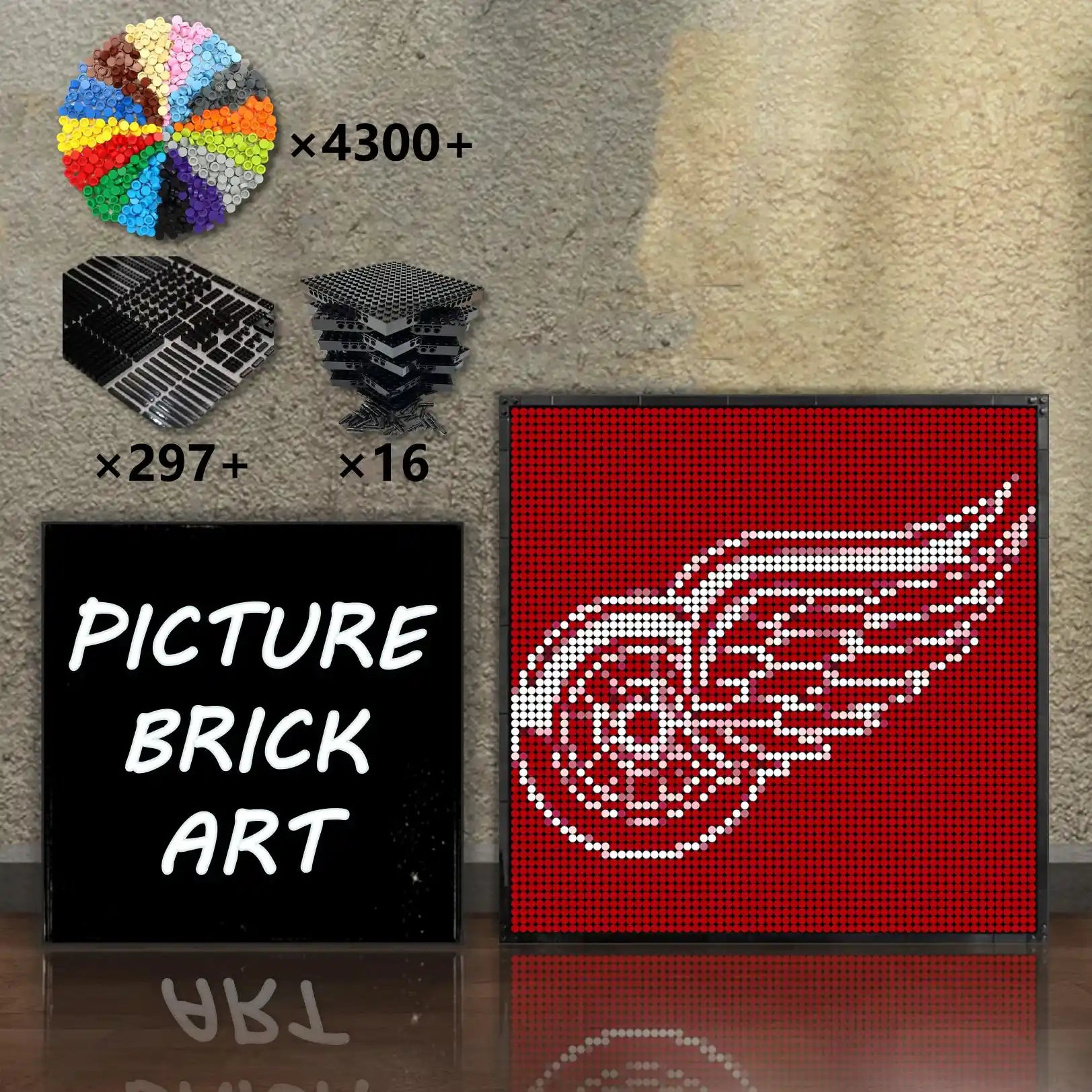 LEGO-Mosaic-Detroit-Red-Wings-64x64