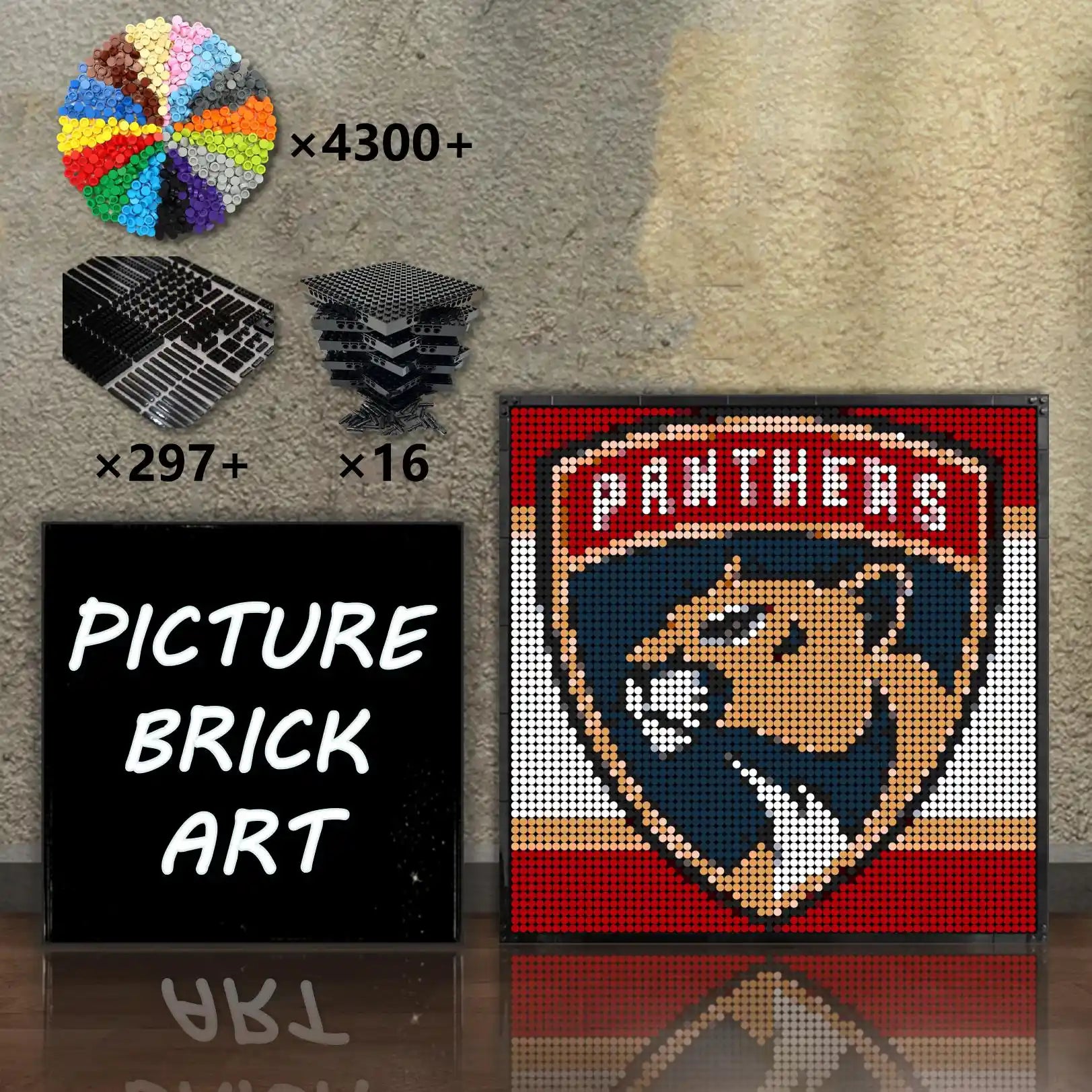 LEGO-Mosaic-Florida-Panthers-64x64