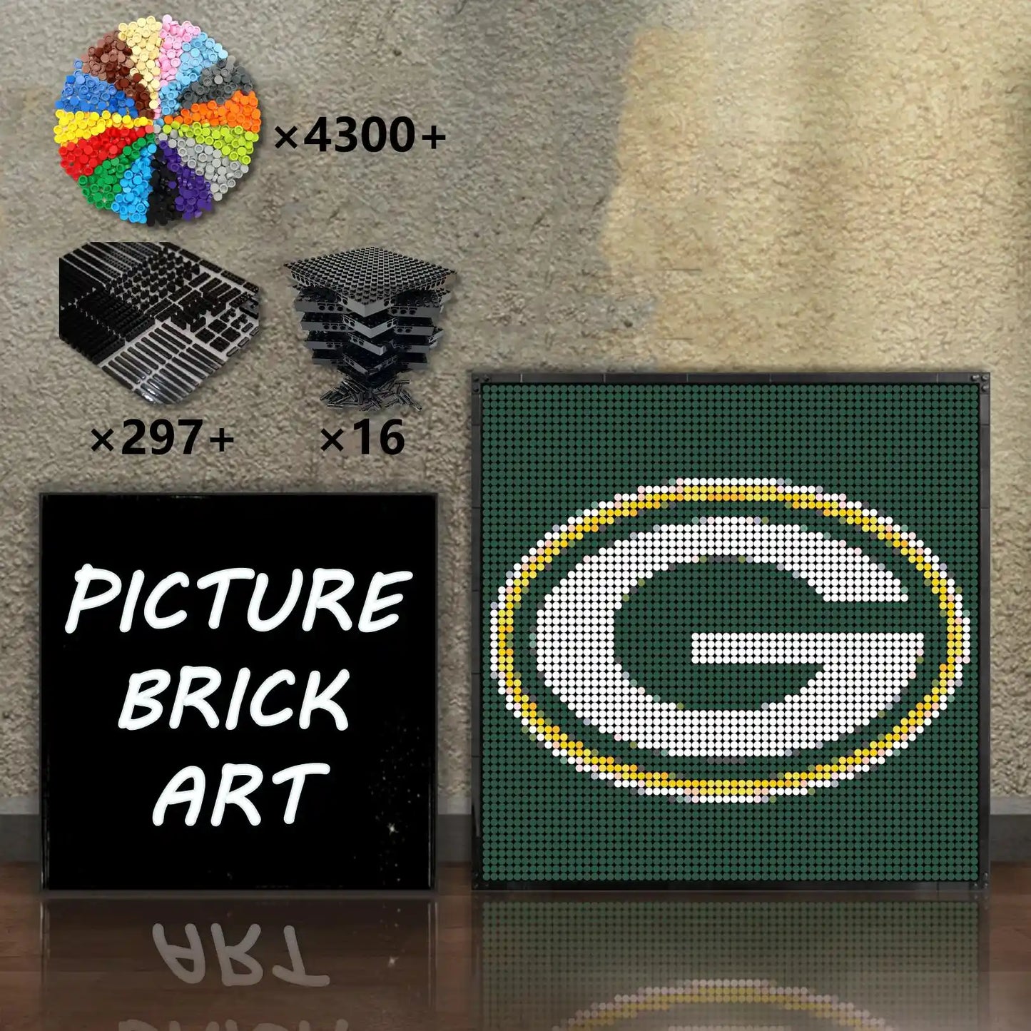 LEGO-Mosaic-Green-Bay-Packers-64x64