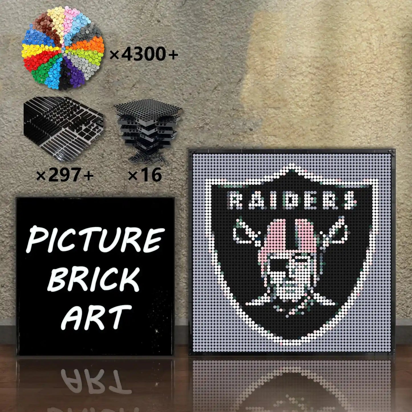 LEGO-Mosaic-Las-Vegas-Raiders-64x64