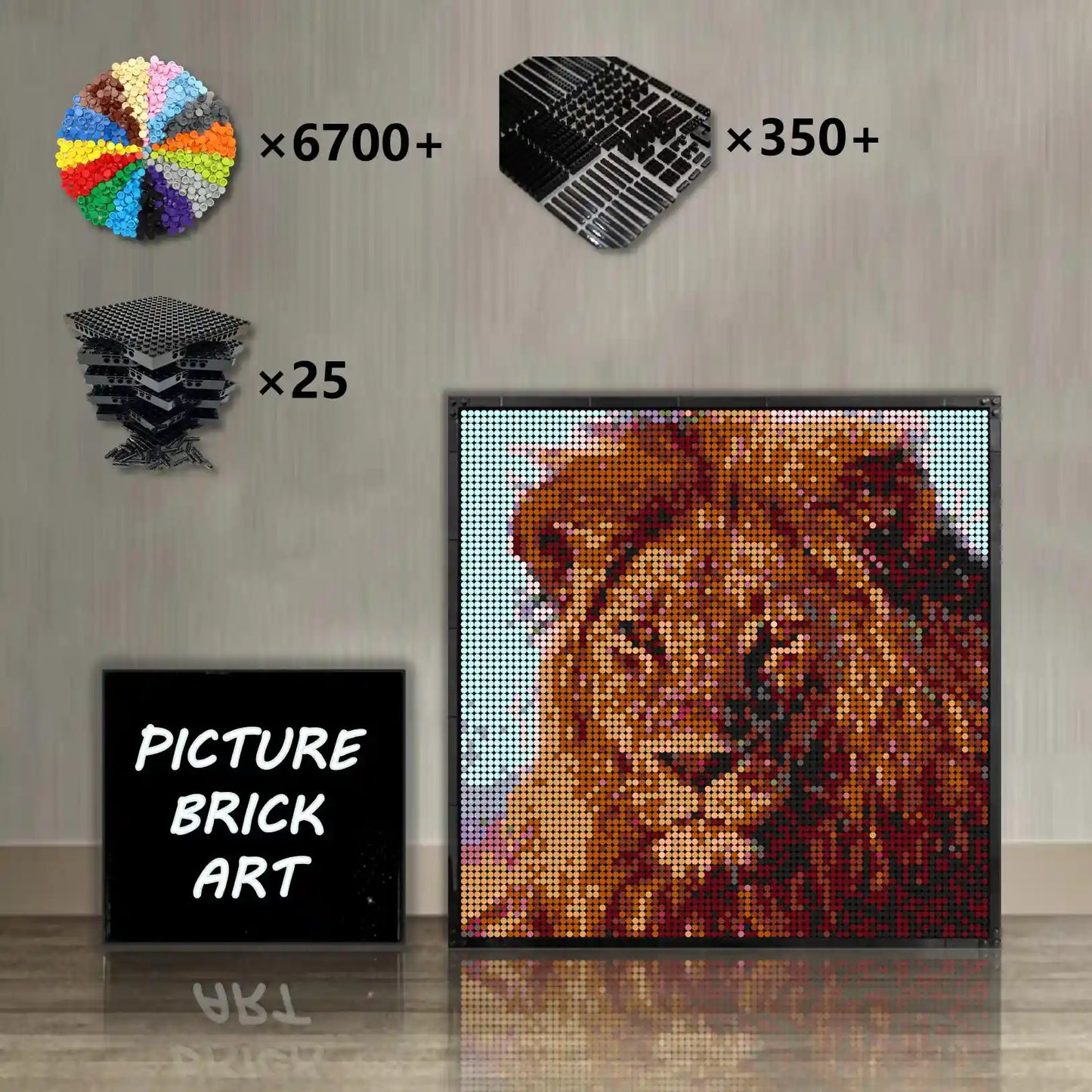 LEGO-Mosaic-Lion-80x80