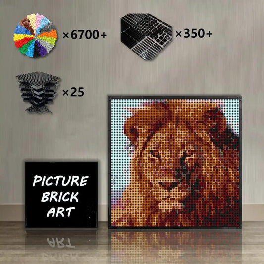 LEGO-Mosaic-Lion-80x80