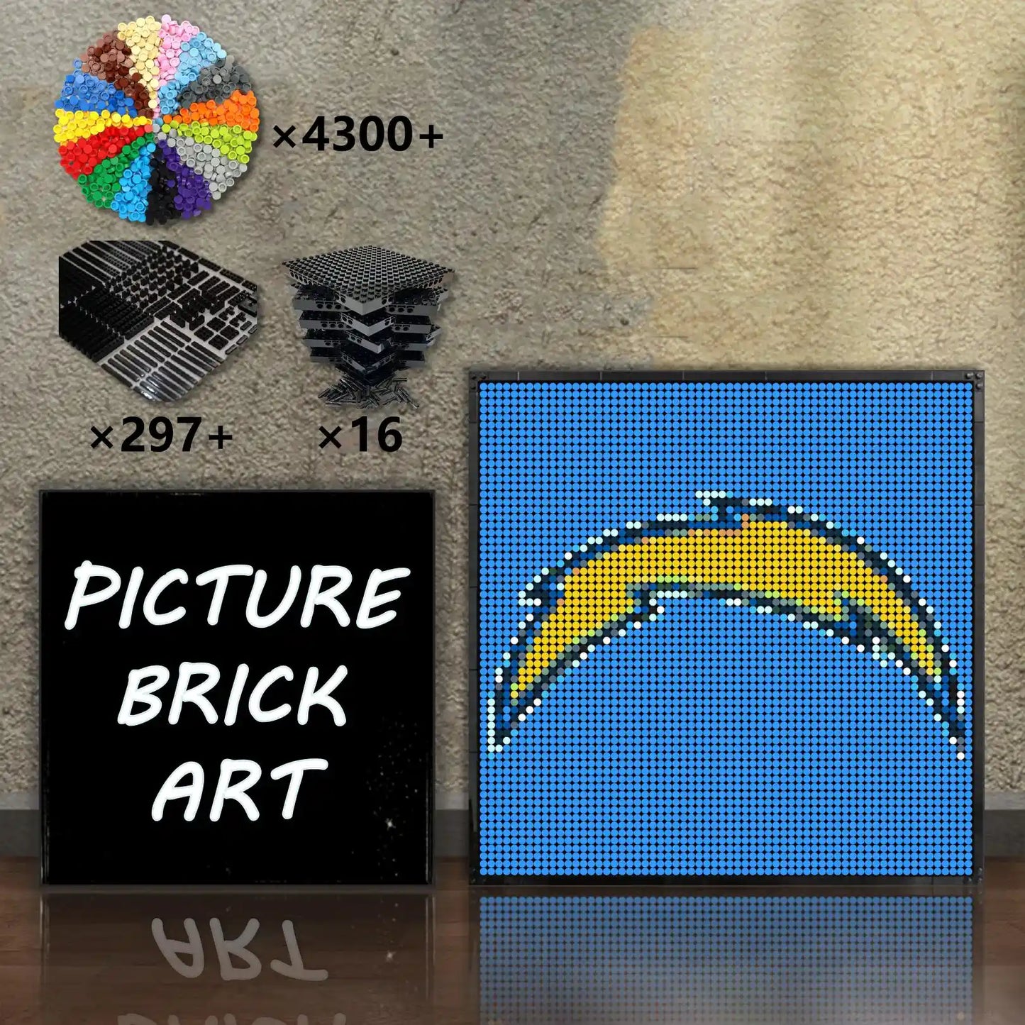 LEGO-Mosaic-Los-Angeles-Chargers-64x64