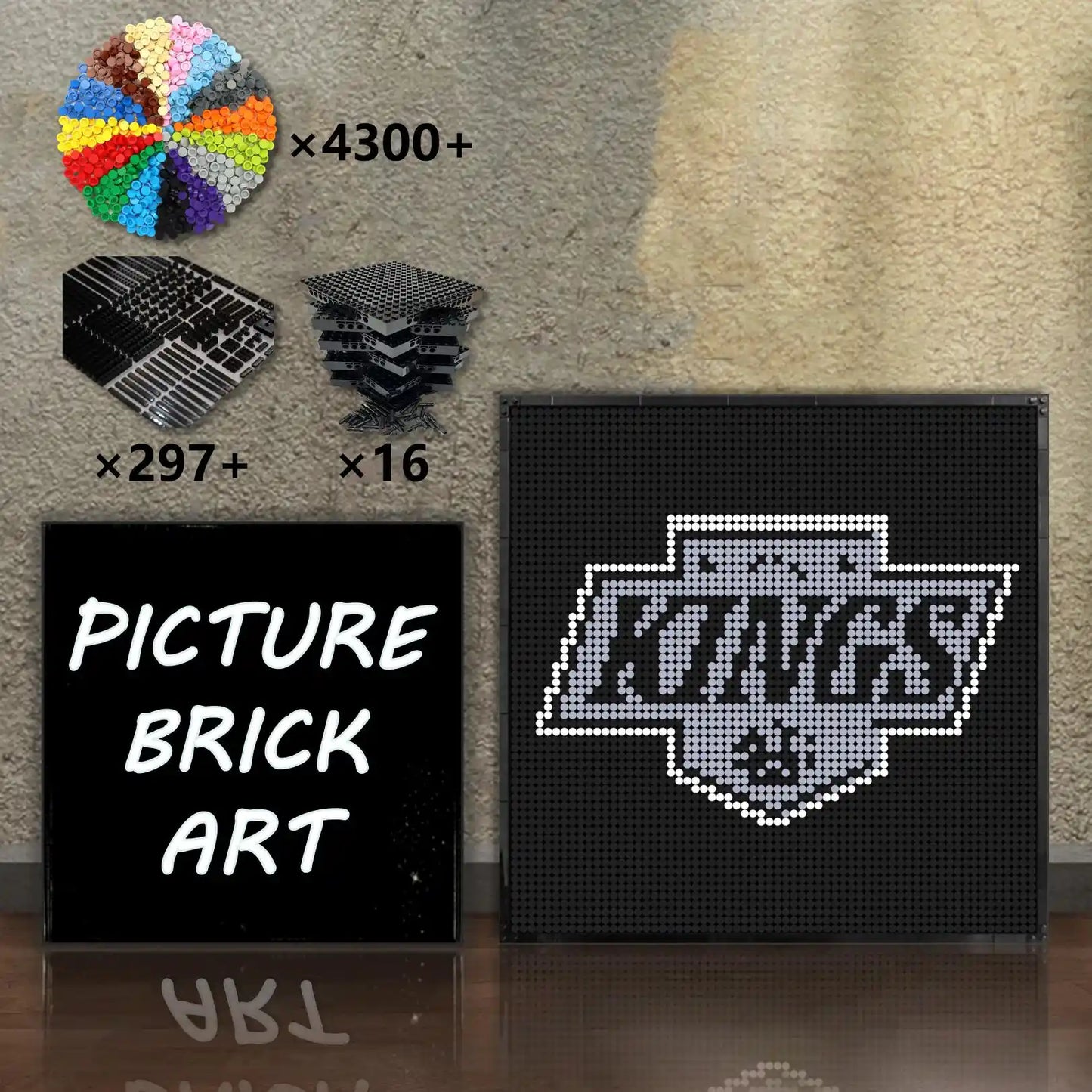 LEGO-Mosaic-Los-Angeles-Kings-64x64