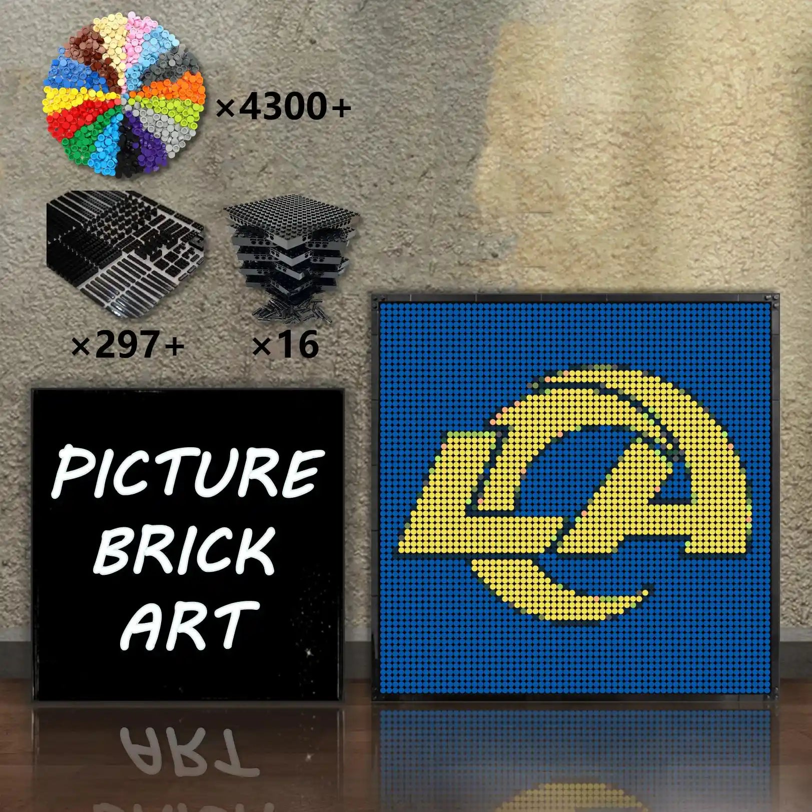 LEGO-Mosaic-Los-Angeles-Rams-64x64