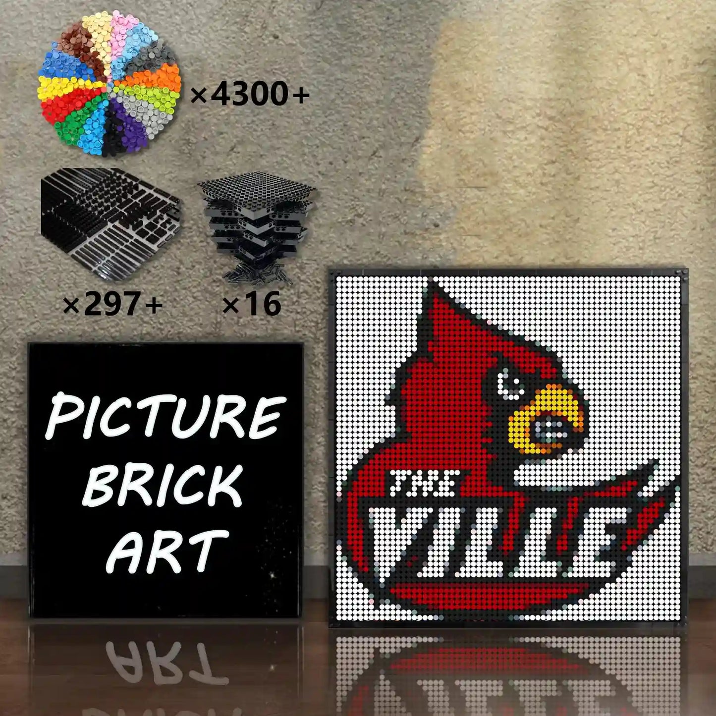 LEGO Mosaic Louisville Cardinals Logo