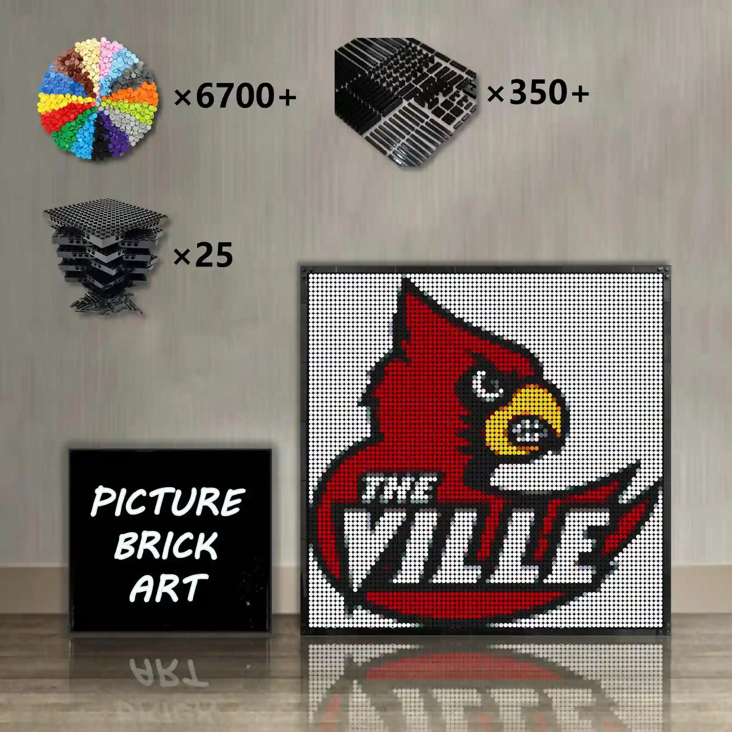 LEGO Mosaic Louisville Cardinals Logo