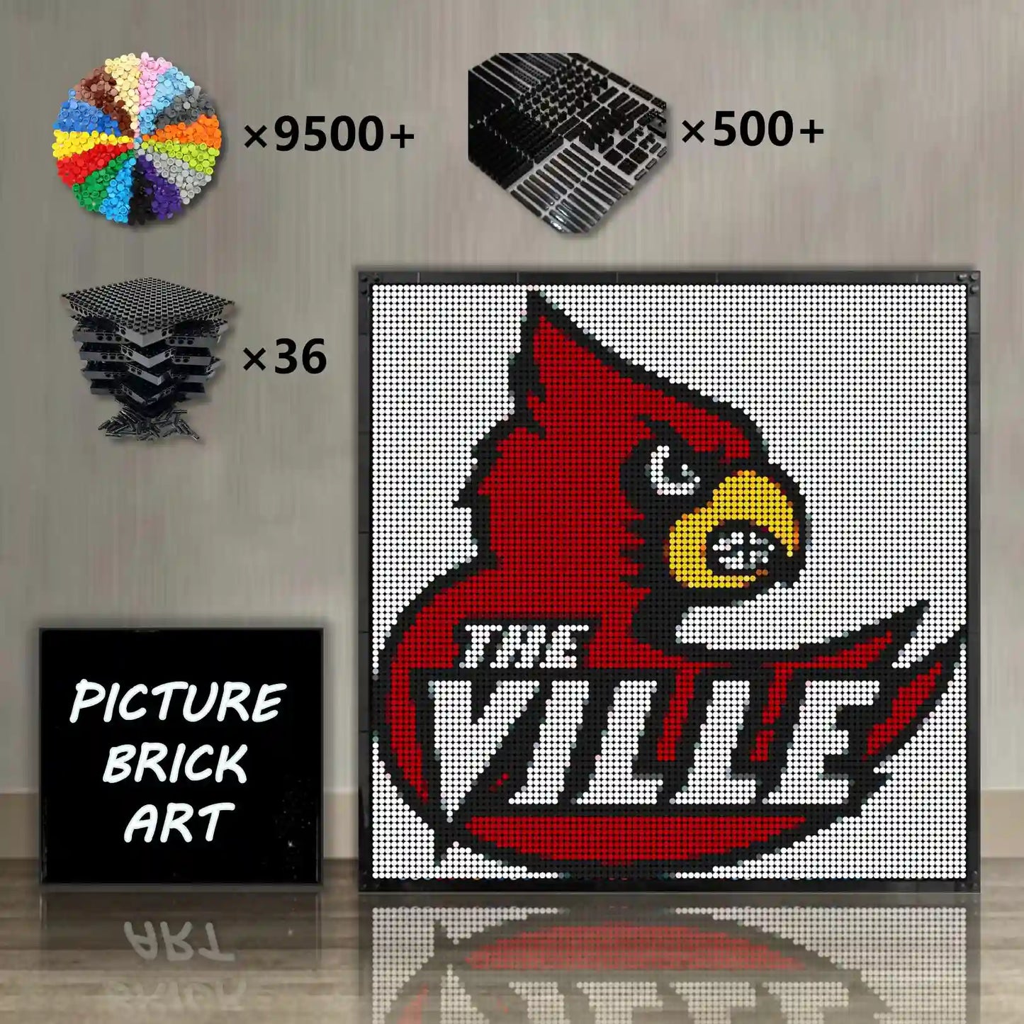 LEGO Mosaic Louisville Cardinals Logo