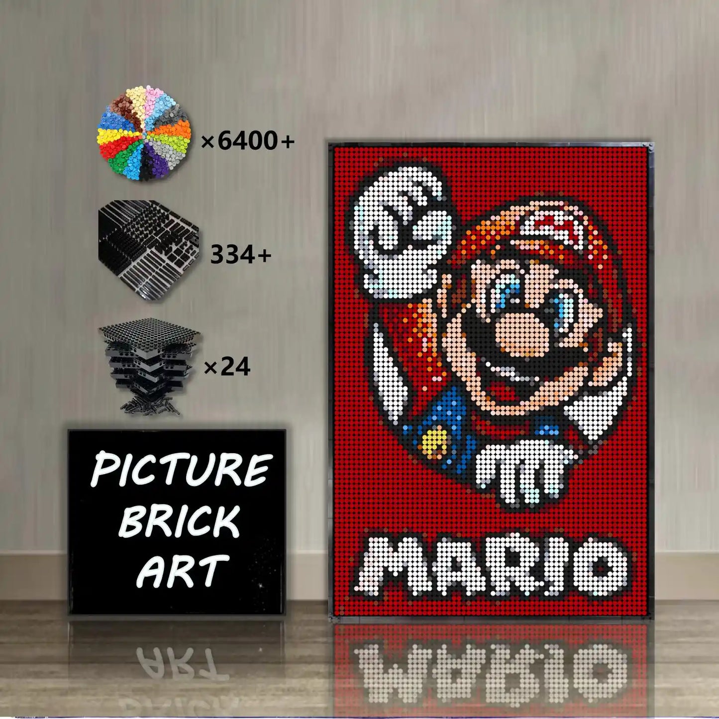 LEGO-Mosaic-Mario-64x96