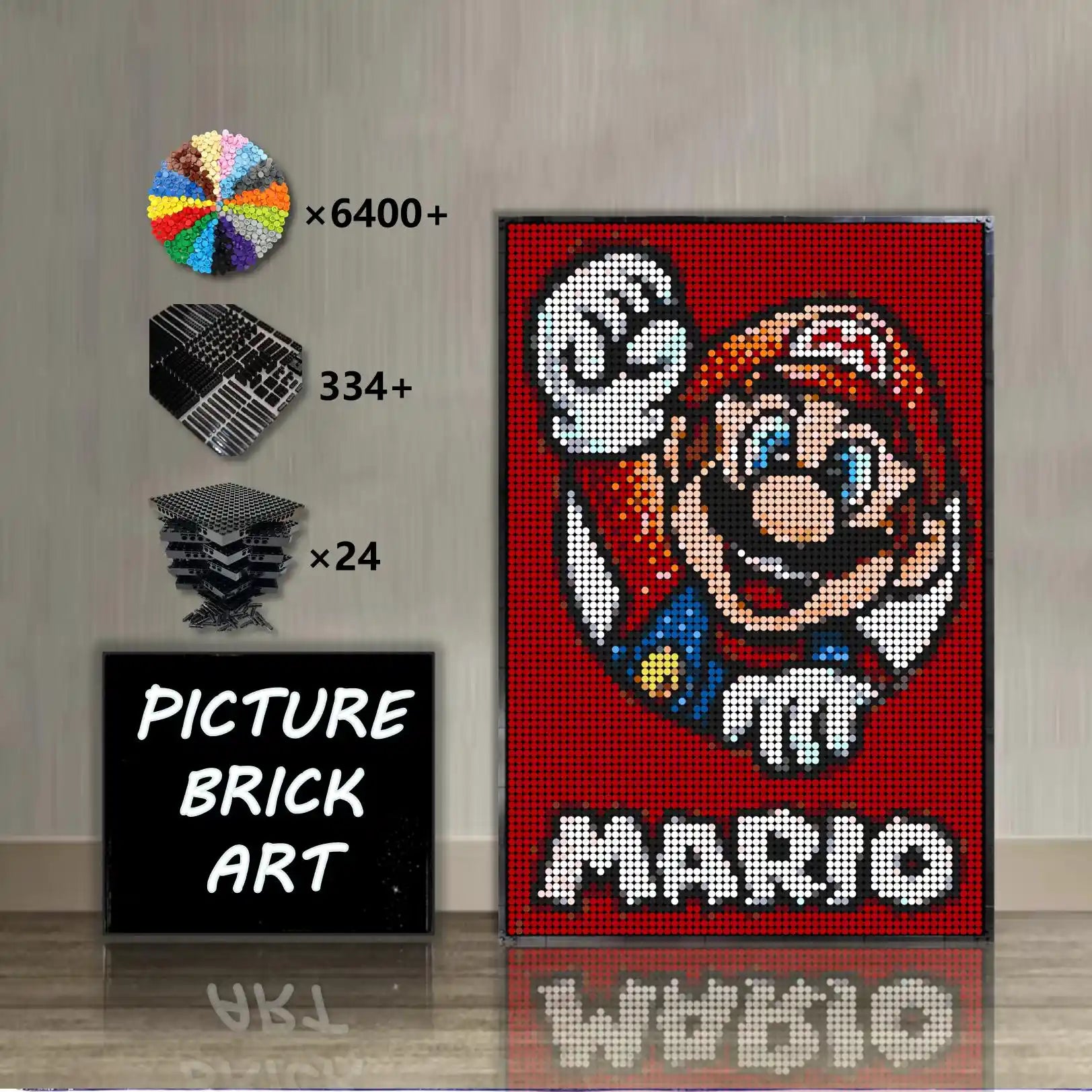 LEGO-Mosaic-Mario-64x96
