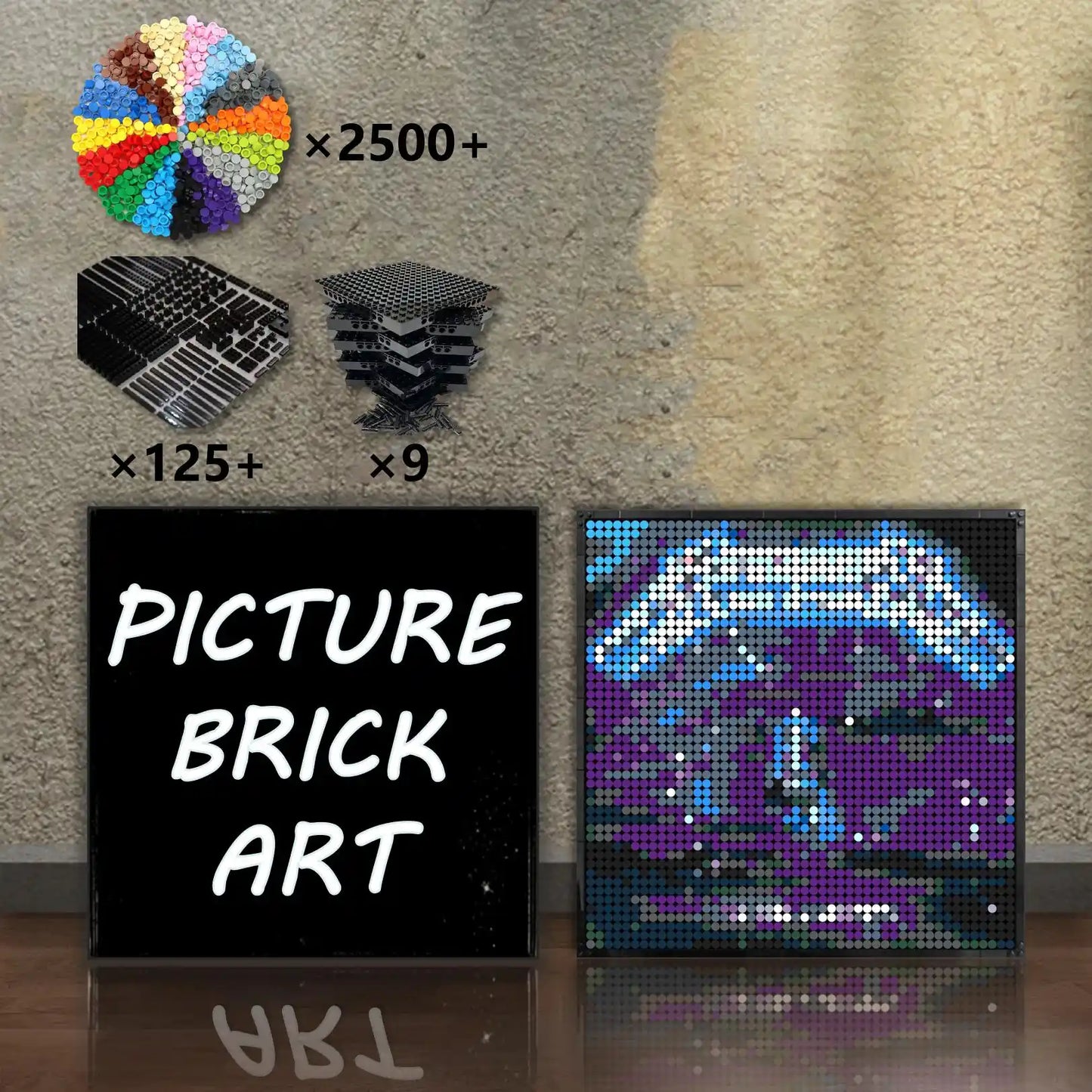 Art mural en mosaïque LEGO, portrait de Michael Jackson, image personnalisée, 48x48