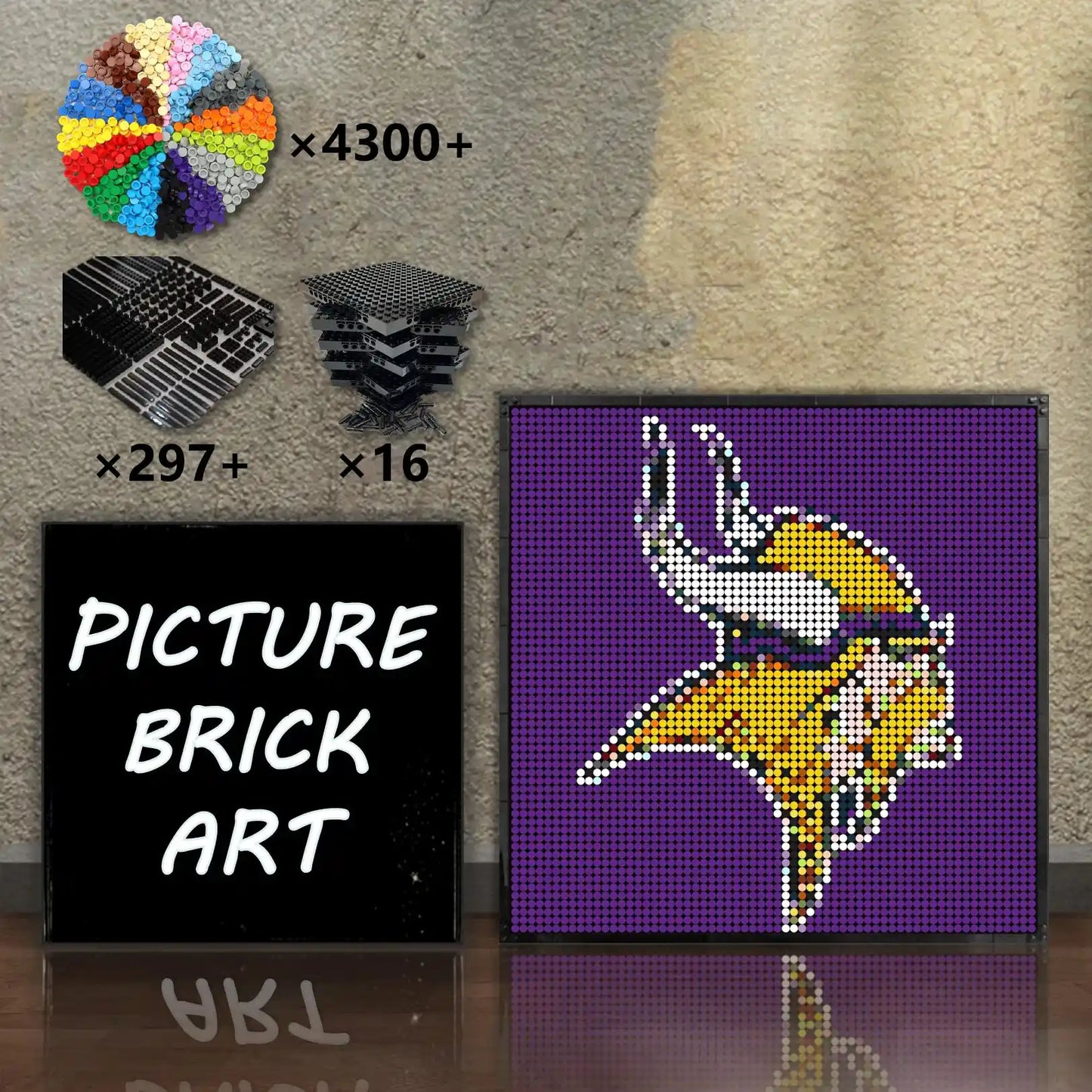 LEGO-Mosaic-Minnesota-Vikings-64x64