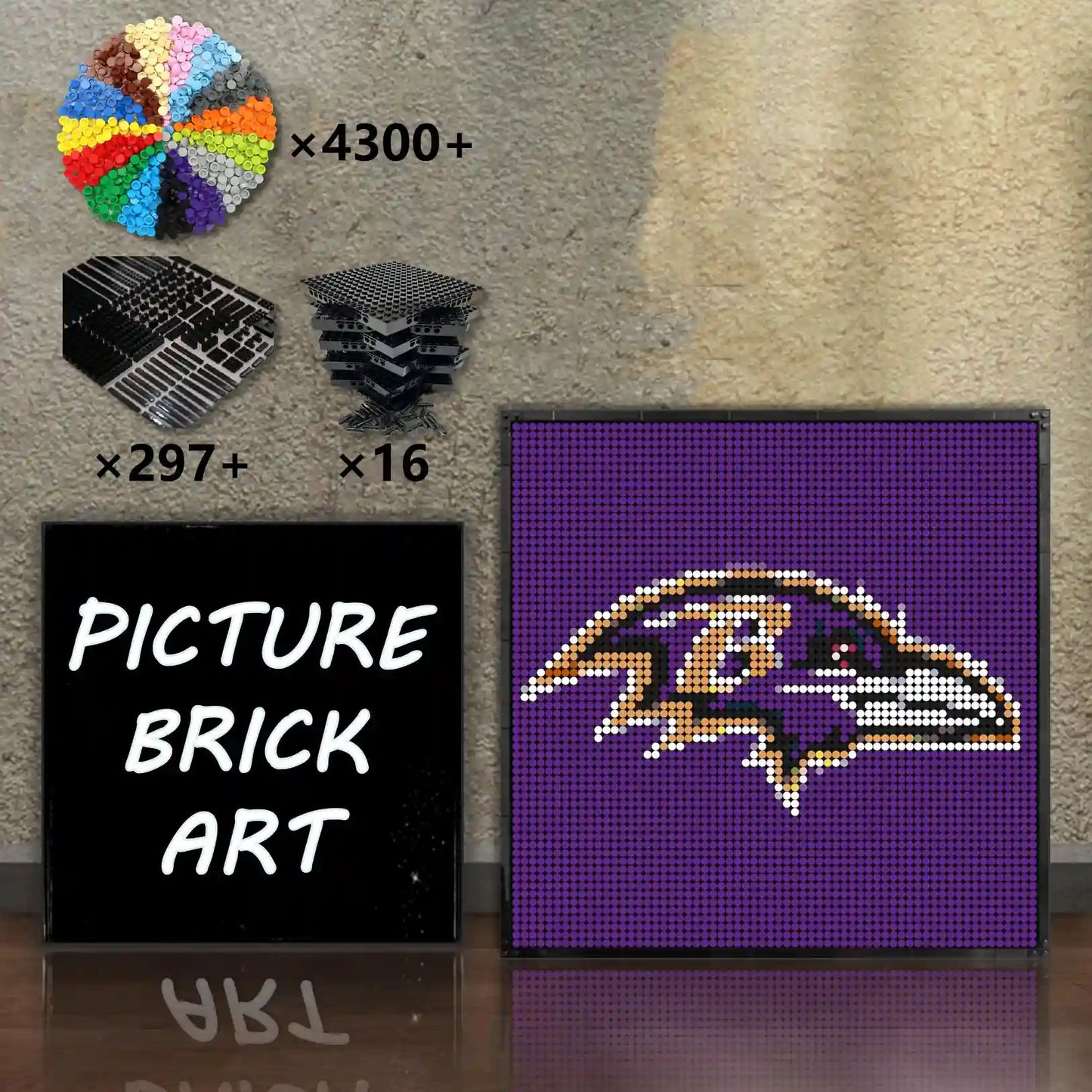 LEGO-Mosaic-NFL-Baltimore-Ravens-Logo64x64