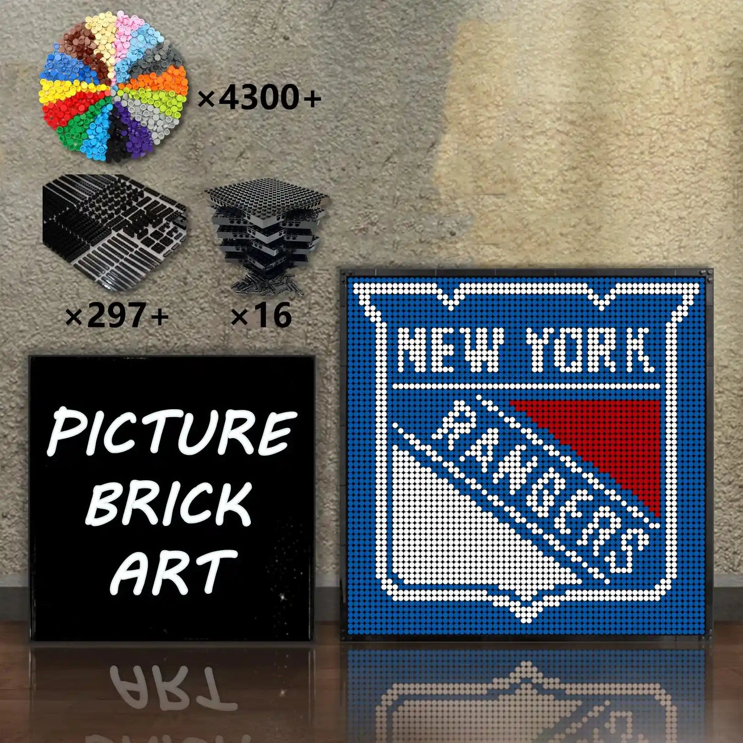 LEGO-Mosaic-New-York-Rangers-64x64