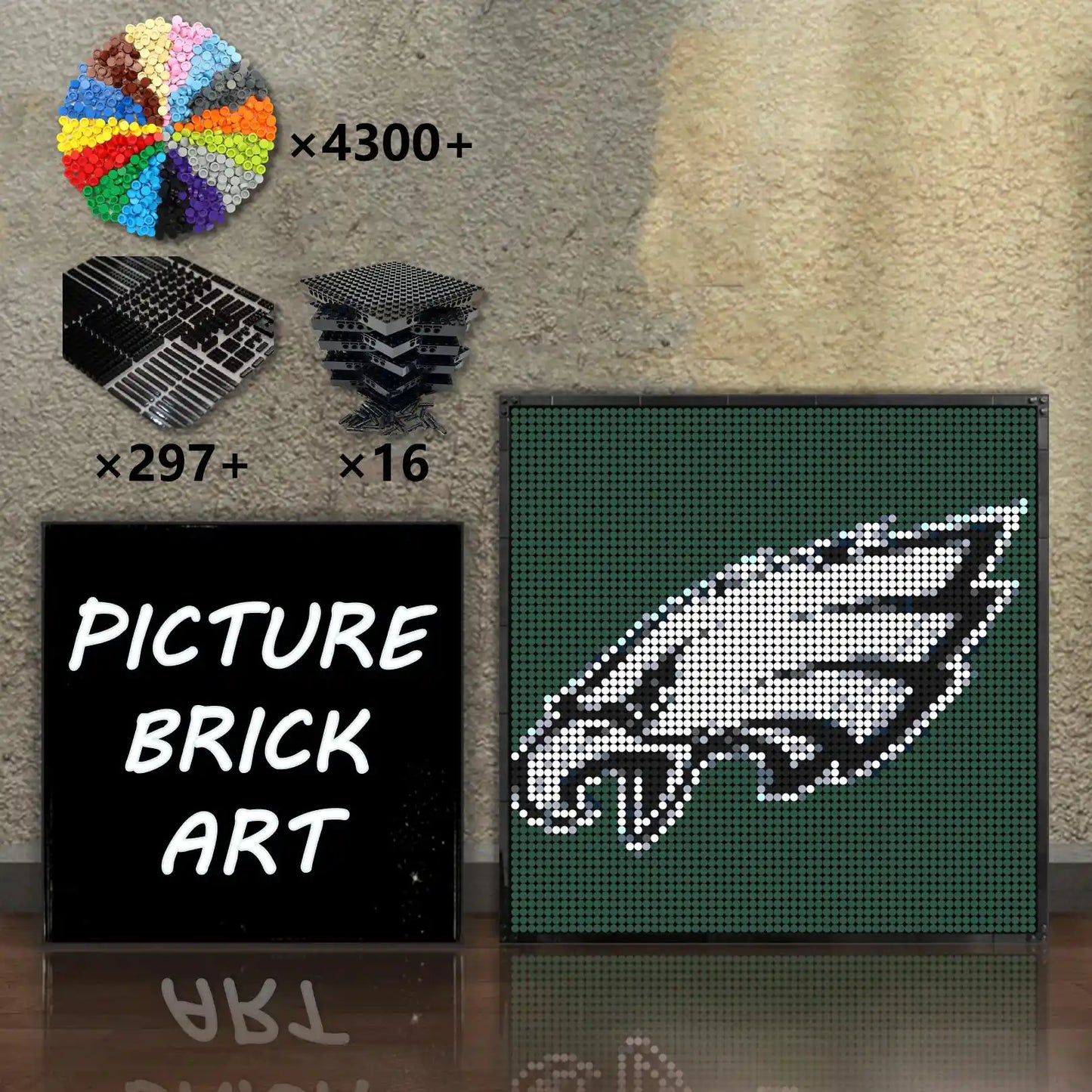 LEGO-Mosaic-Philadelphia-Eagles-64x64