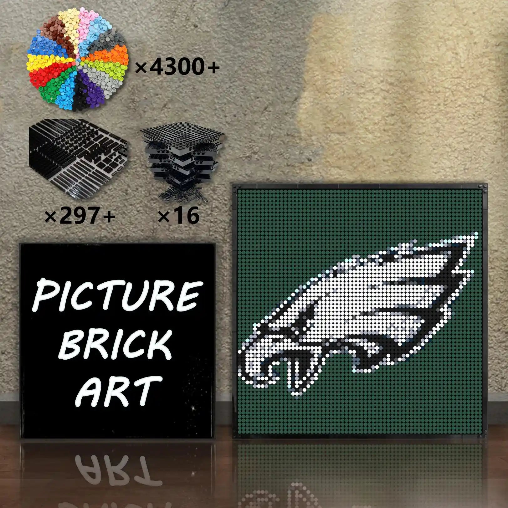 LEGO-Mosaic-Philadelphia-Eagles-64x64