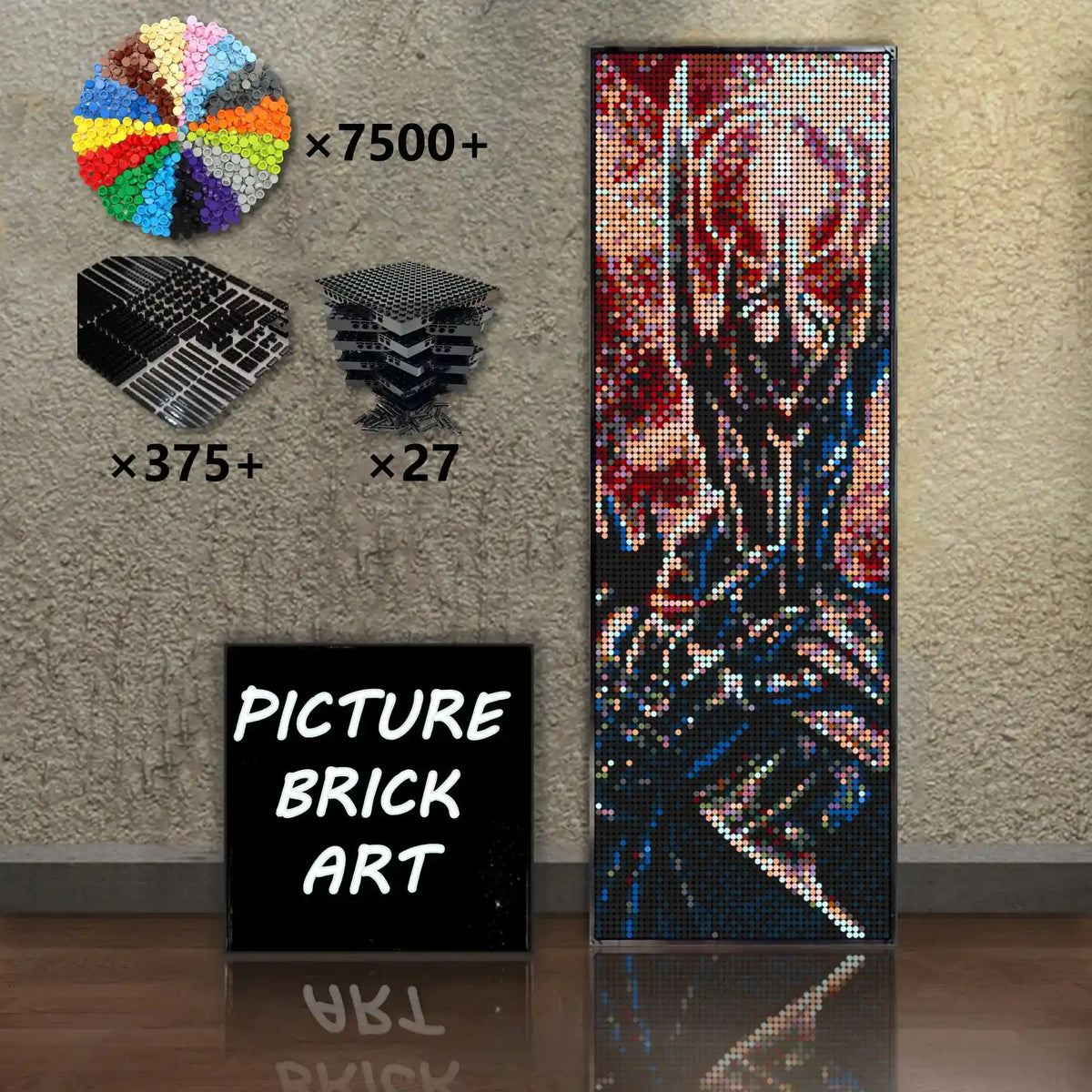LEGO-Mosaic-Sauron-48x144