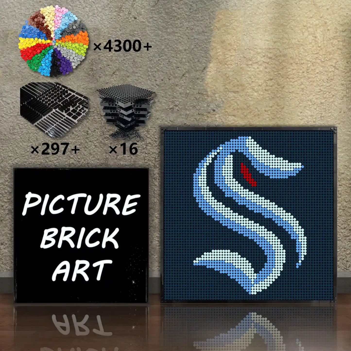 LEGO-Mosaic-Seattle-Kraken-64x64