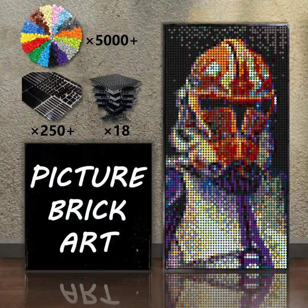     LEGO-Mosaic-Wall-Art-332ND-Ahsoka_s-Clone-Trooper-Pixel-Art-48x96