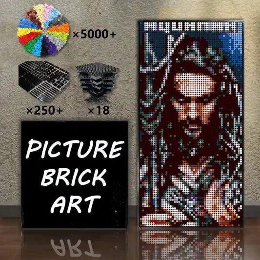 LEGO-Mosaic-Wall-Art-Aquaman-Pixel-Art-48x96