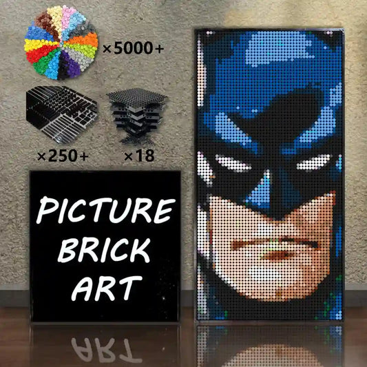 LEGO-Mosaic-Wall-Art-Batman-Pixel-Art-48x96