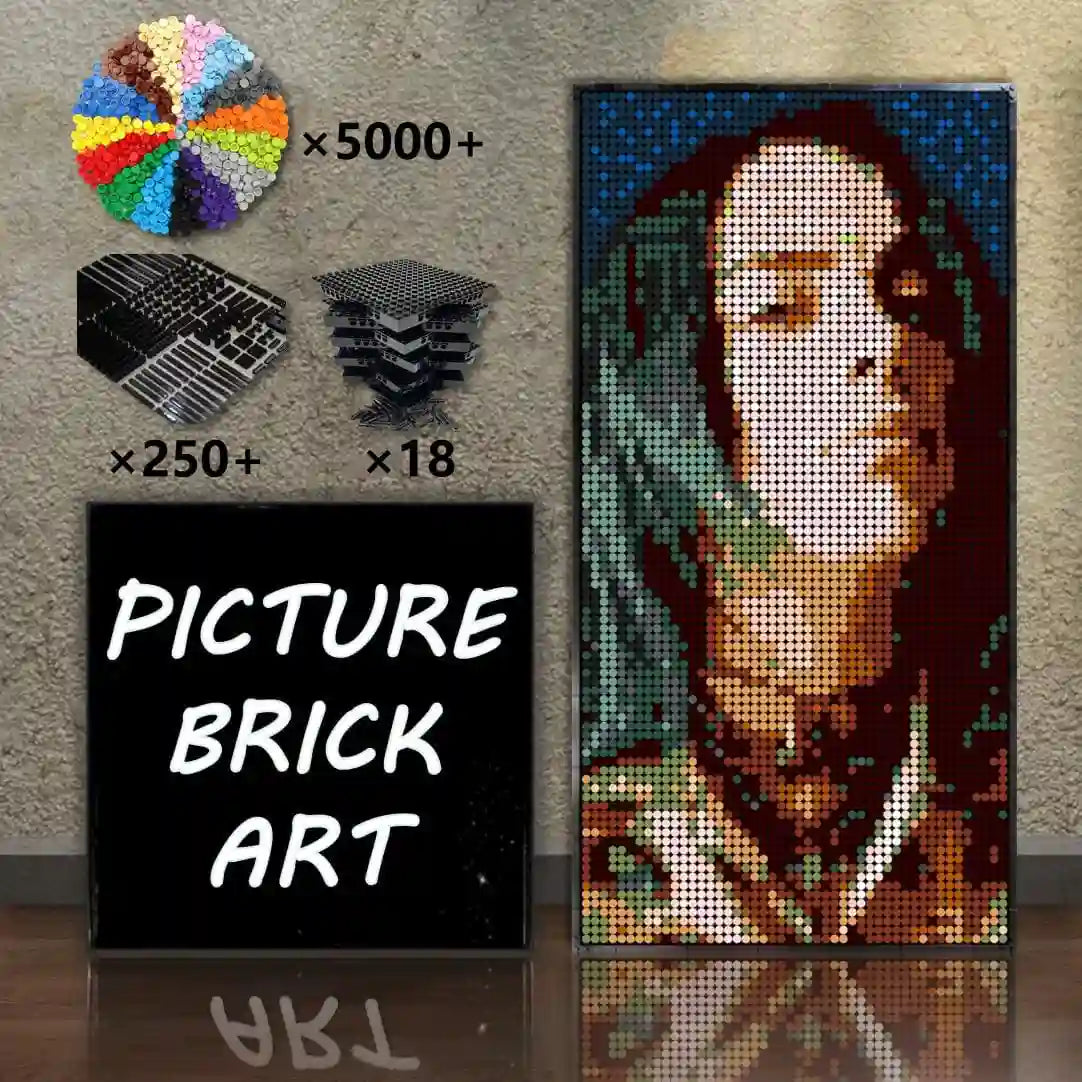 LEGO-Mosaic-Wall-Art-Billie-Eilish-Pixel-Art-48x96