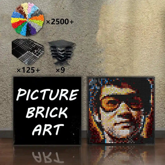    LEGO-Mosaic-Wall-Art-Bruce-Lee-Portrait-Custom-Picture-48x48