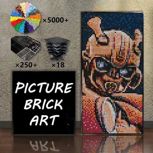 LEGO Mosaic Wall Art-Bumblebee Pixel art-48x96