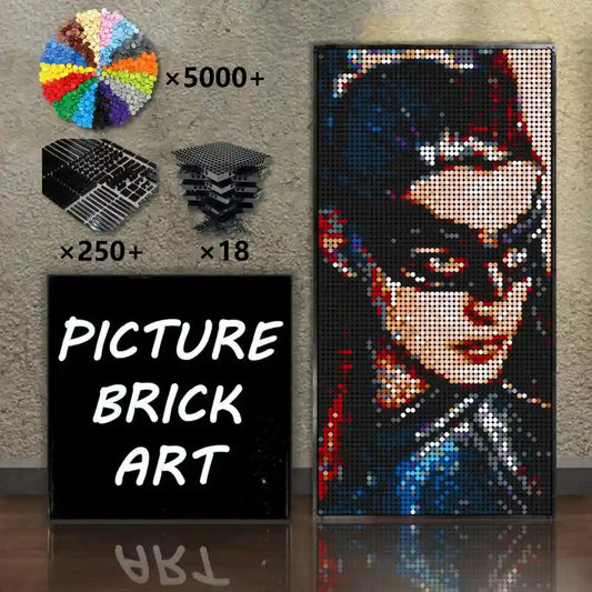 LEGO Mosaic Wall Art-Catwoman Pixel art-48x96